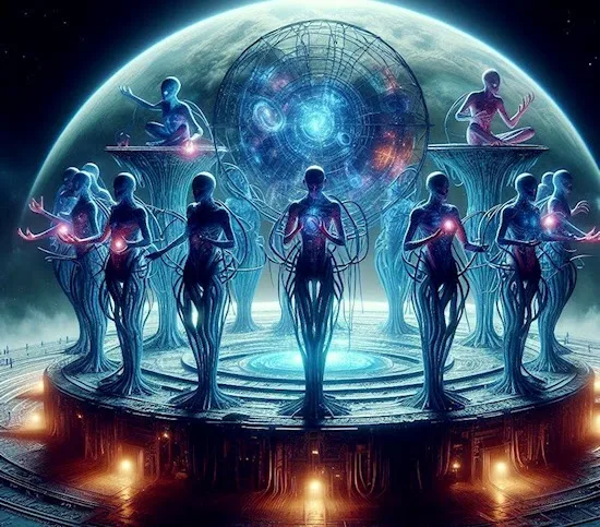 Image conçue par Intelligence Artificielle Générative - Réseau social gratuit Demain l'Homme, pour les amoureux de la Vie, ex Plateforme d'actualités SOS-planete, publication Web de l'association française Terre sacrée à but non lucratif