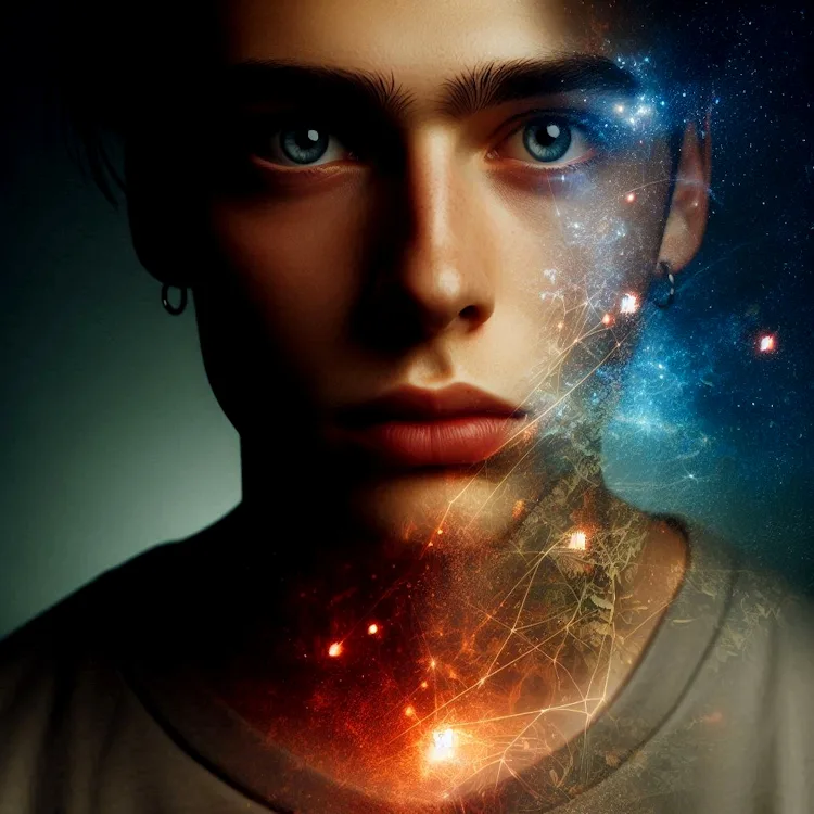 Je suis celui qui suis - Image conçue par Intelligence Artificielle Générative - Réseau social gratuit Demain l'Homme, pour les amoureux de la Vie, ex Plateforme d'actualités SOS-planete, publication Web de l'association française Terre sacrée à but non lucratif