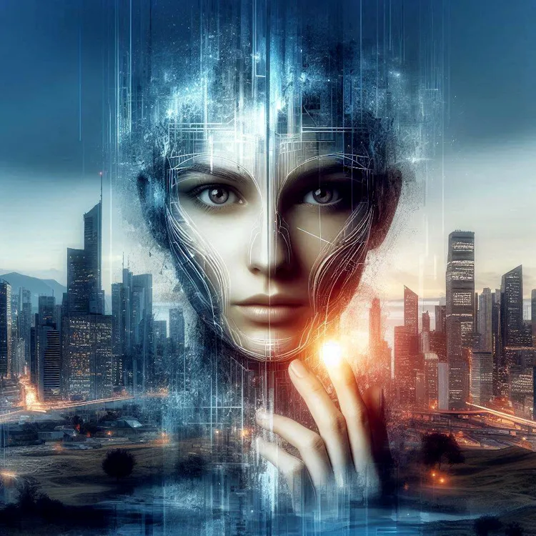 Je suis celui qui suis - Image conçue par Intelligence Artificielle Générative - Réseau social gratuit Demain l'Homme, pour les amoureux de la Vie, ex Plateforme d'actualités SOS-planete, publication Web de l'association française Terre sacrée à but non lucratif