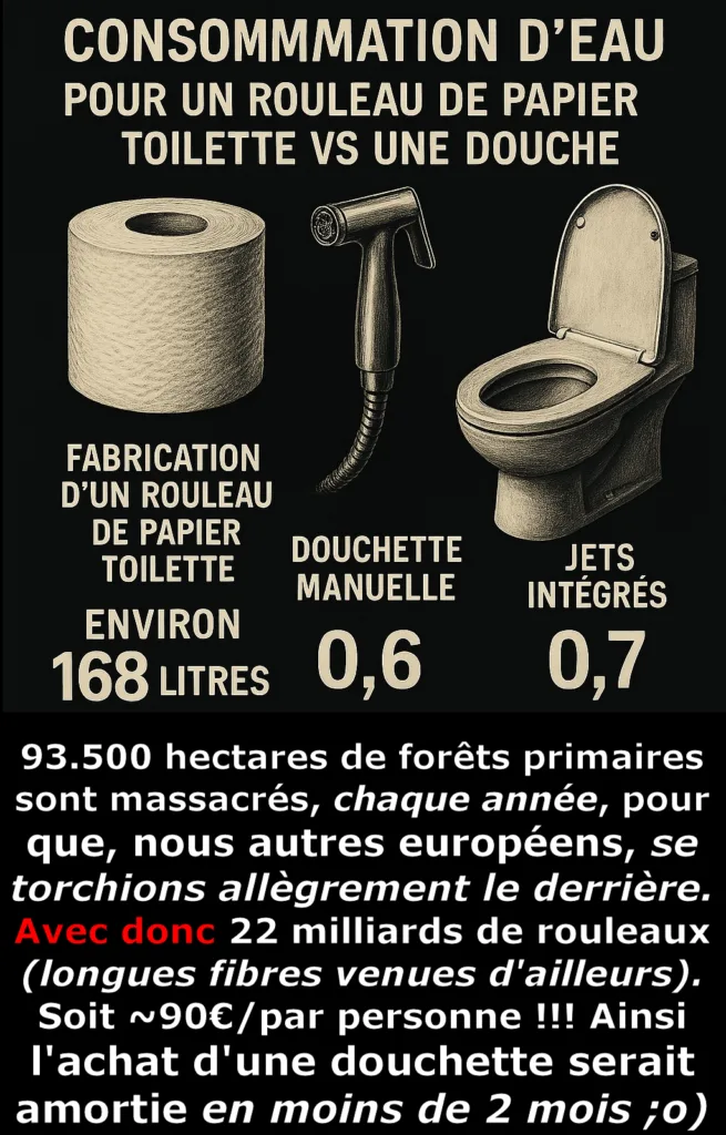 Douchette WC VS massacre des forêts primaires - Chaque petit geste compte - Demain l'Homme, ex SOS-planete