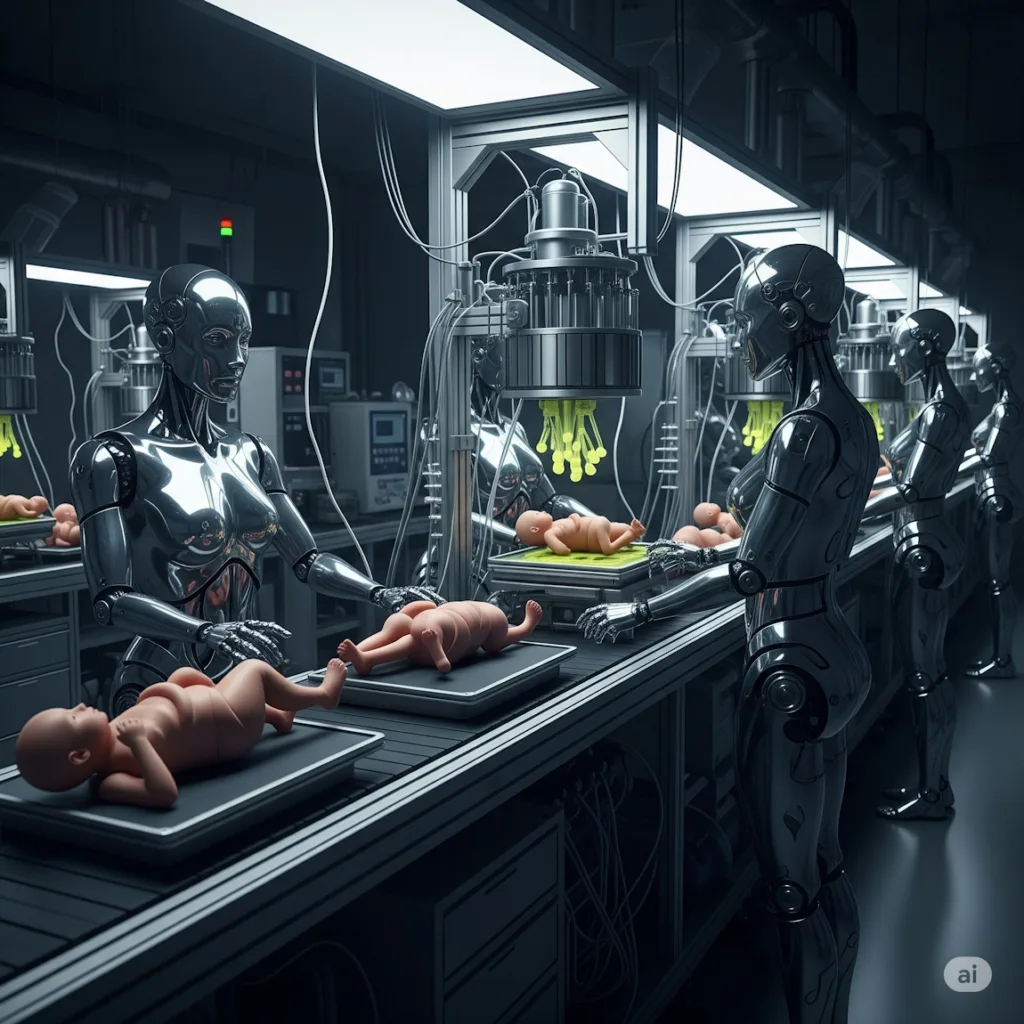Futur dystopique d'une chaine de fabrication d'humains transgénique - Génie génétique et transhumanisme - Demain l'Homme, ex SOS-planete